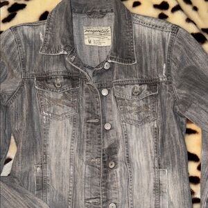 Aeropostale Charcoal Denim Jacket